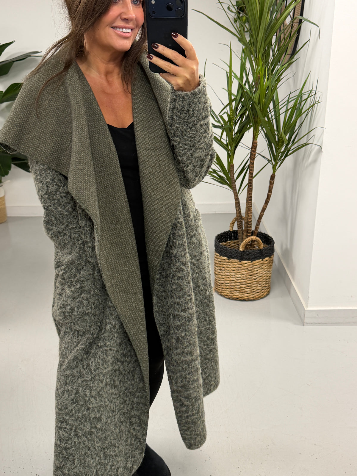 Dakota Waterfall Coat  - Khaki (Size 10-16)