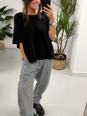 Hampton Herringbone Trousers - Grey (Fitting Size 10-14)