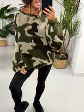 The Conrad Camo Chunky Knit- Khaki (Size 10 - 16)