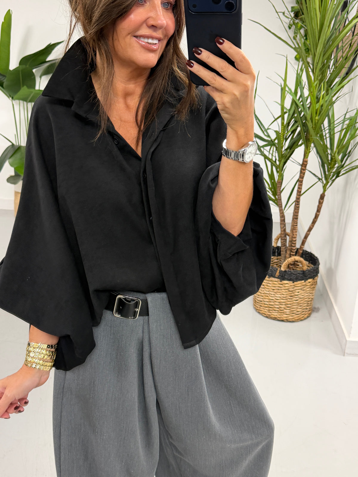 The Soft Touch Mayfair Shirt  - Black
