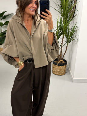 The Soft Touch Mayfair Shirt  - Taupe