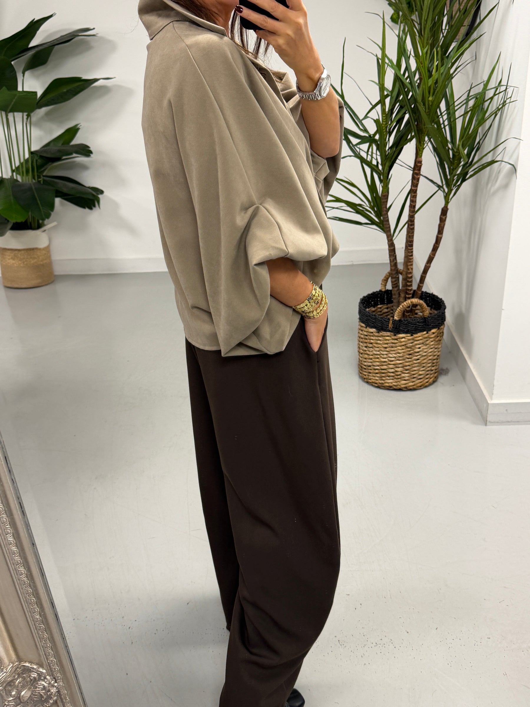 The Soft Touch Mayfair Shirt  - Taupe