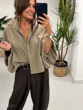 The Soft Touch Mayfair Shirt  - Taupe