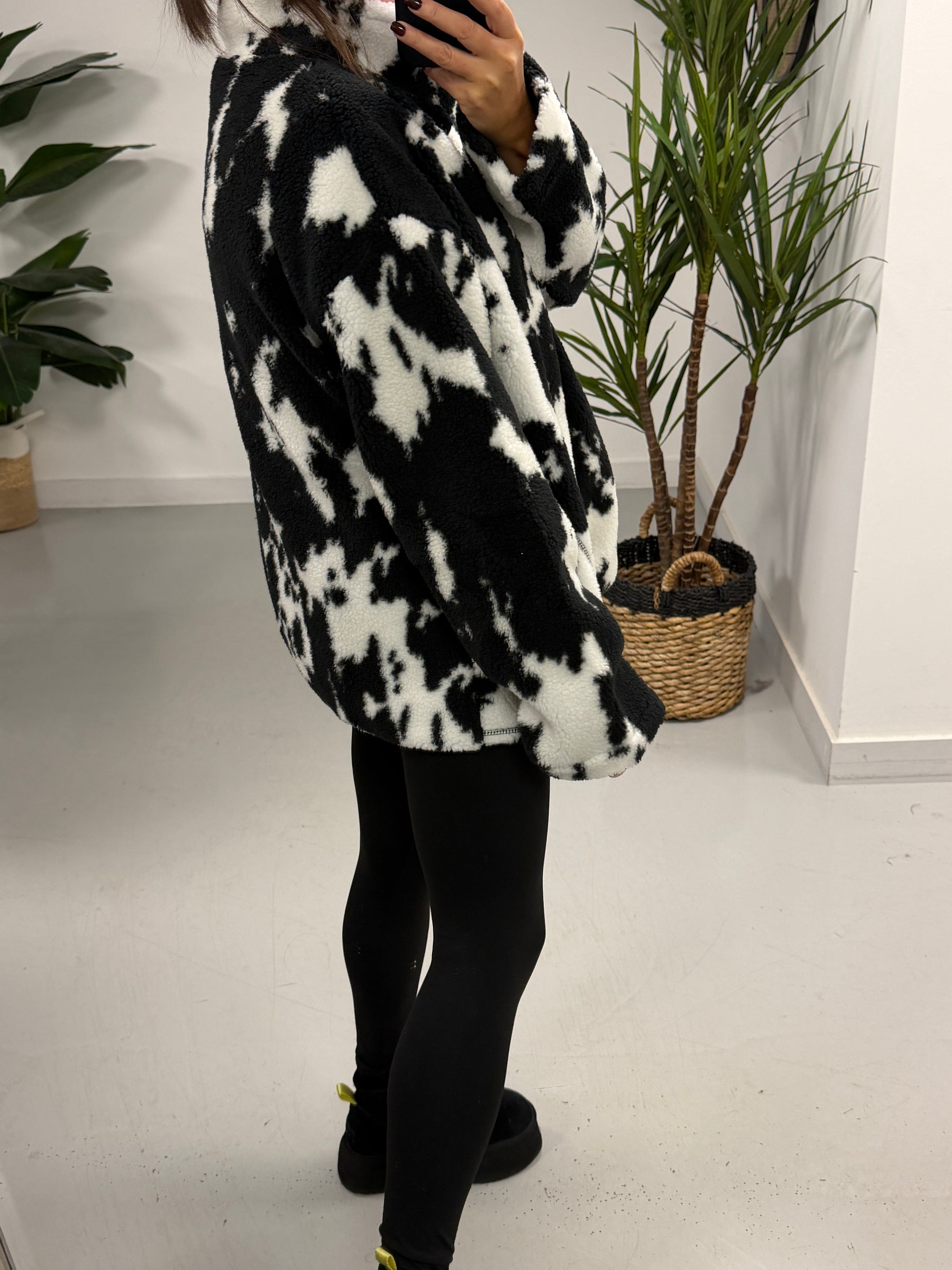 Weekend Vibes Cow Print Fleece  (Sizes 8-16)