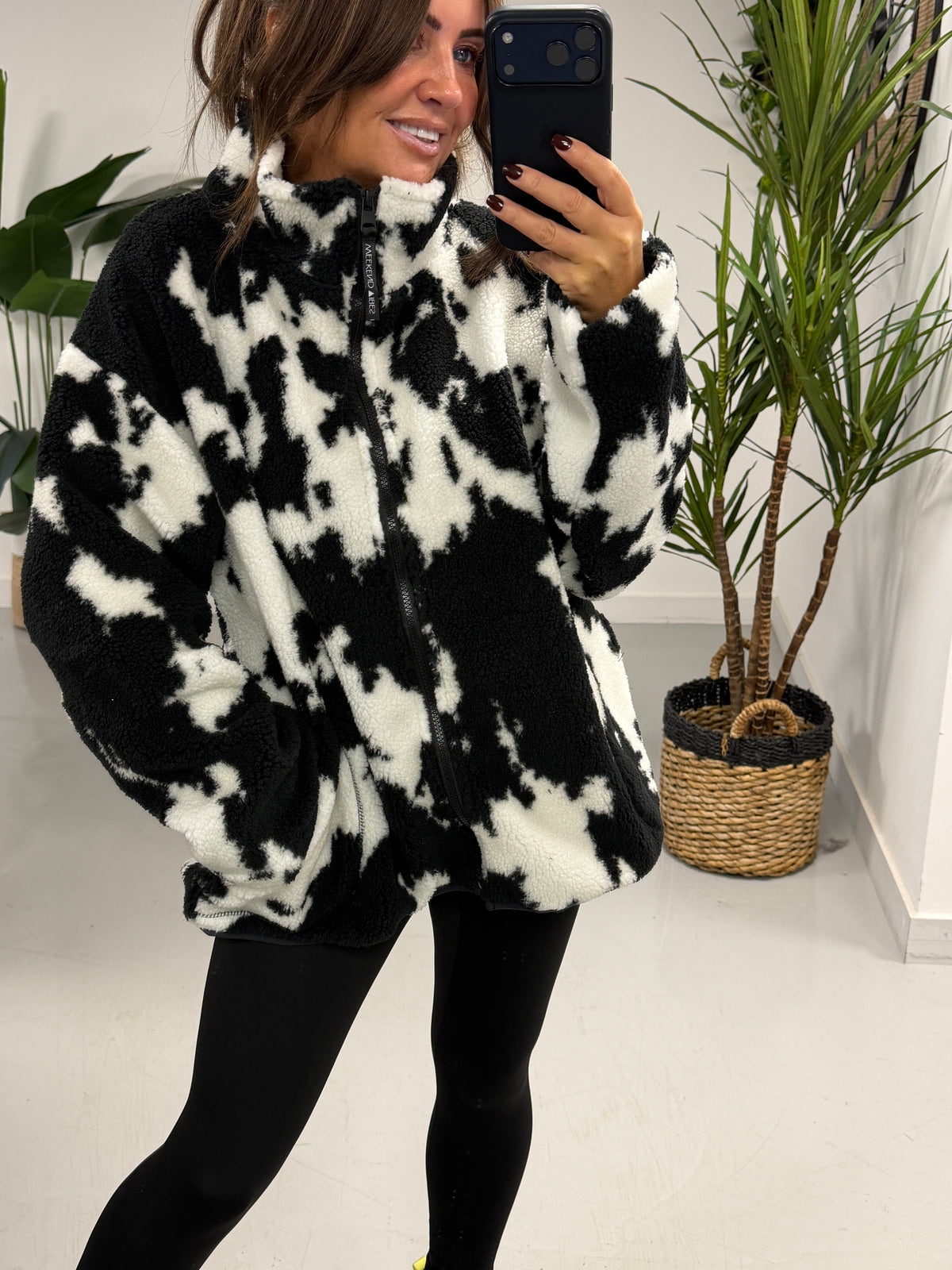 Weekend Vibes Cow Print Fleece  (Sizes 8-16)