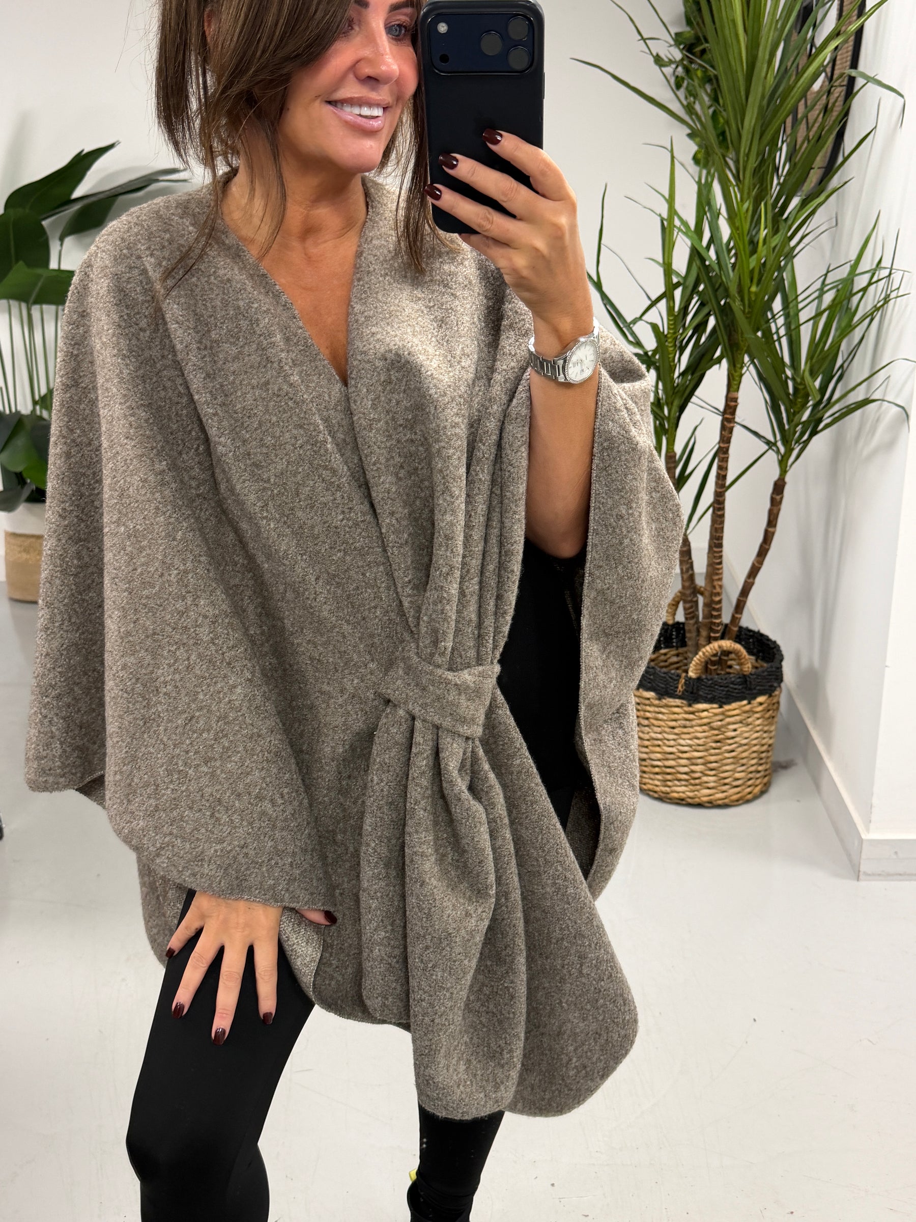 The Knot Wrap Shawl  - Oatmeal (Size 10-18)