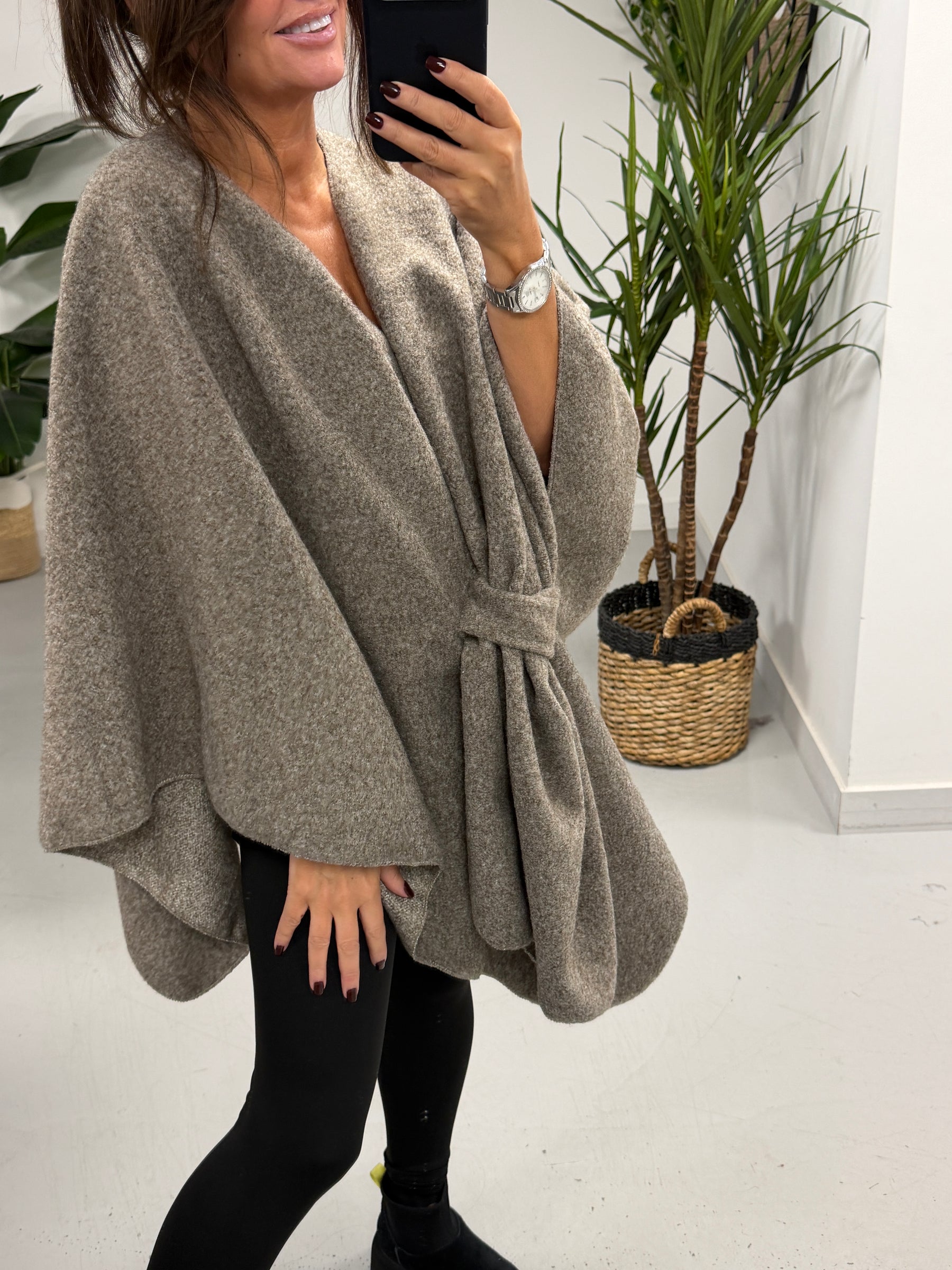 The Knot Wrap Shawl  - Oatmeal (Size 10-18)