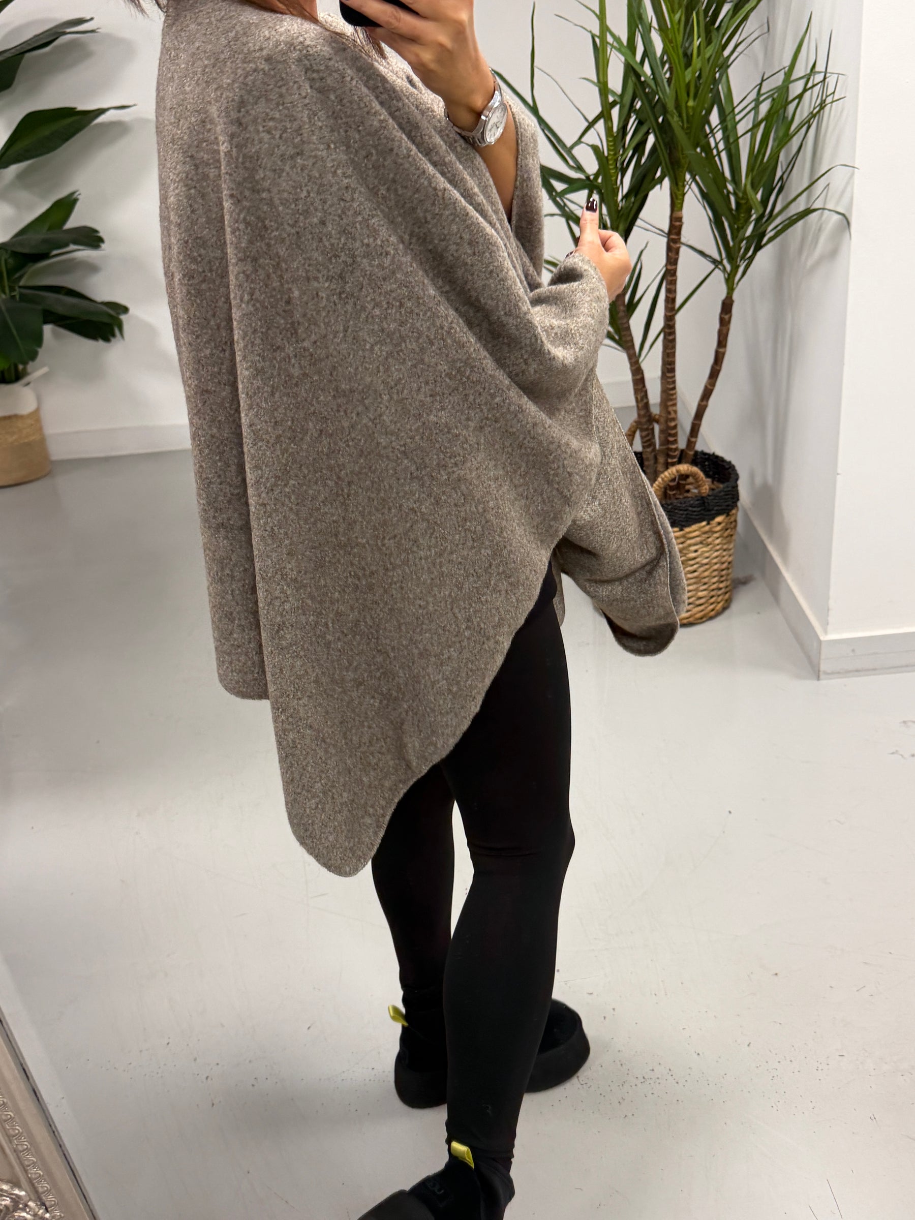 The Knot Wrap Shawl  - Oatmeal (Size 10-18)