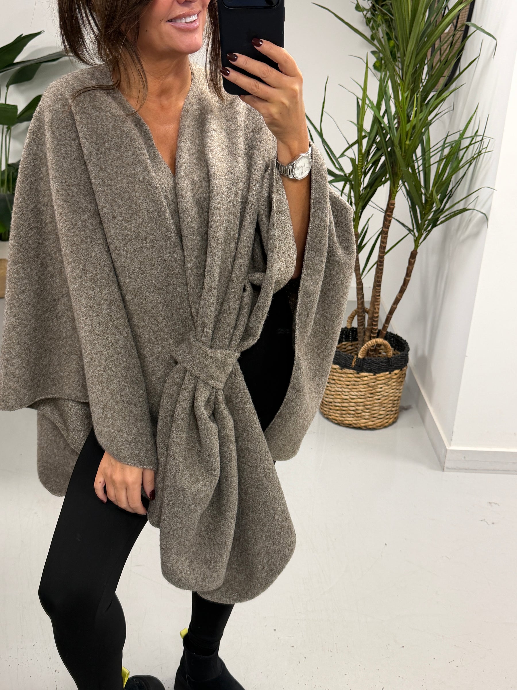 The Knot Wrap Shawl  - Oatmeal (Size 10-18)