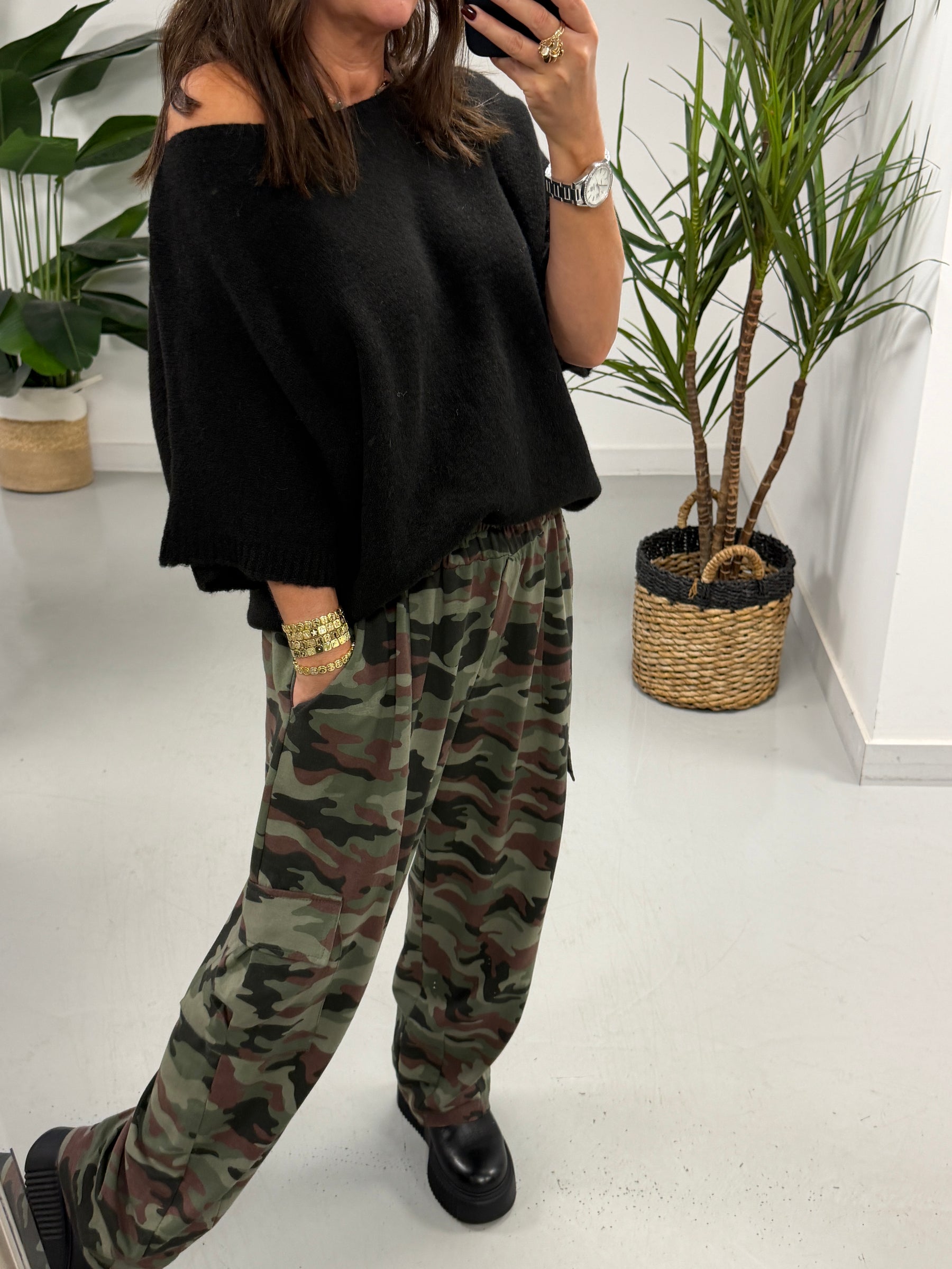 The Conrad Camo Cargo Barrel Jogger