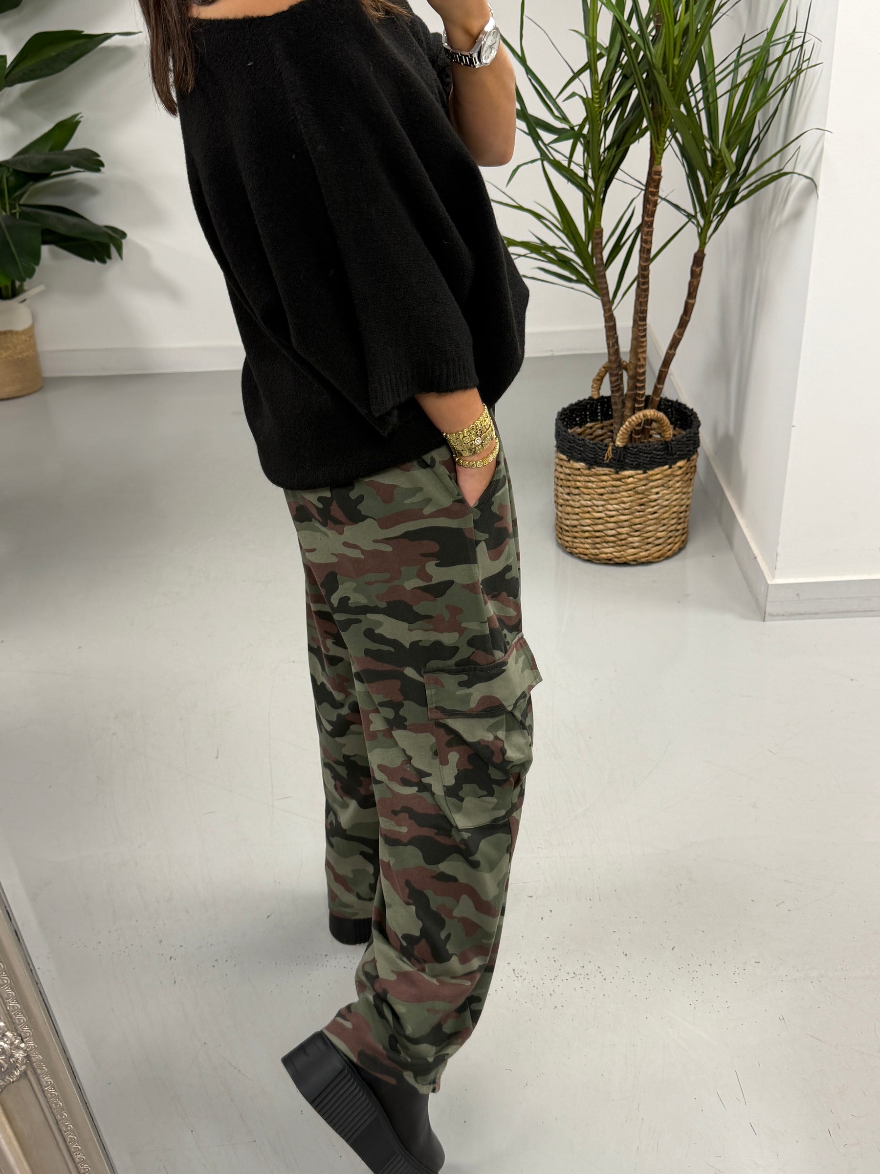The Conrad Camo Cargo Barrel Jogger
