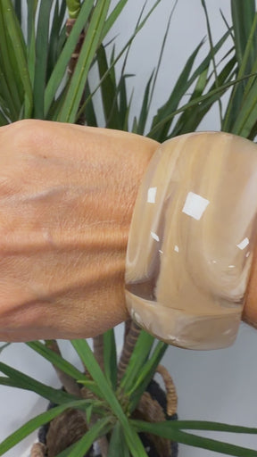 Thick Resin Cream Bangle