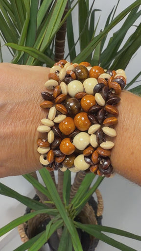 Driftwood Layered Beaded (Choc/Rust)